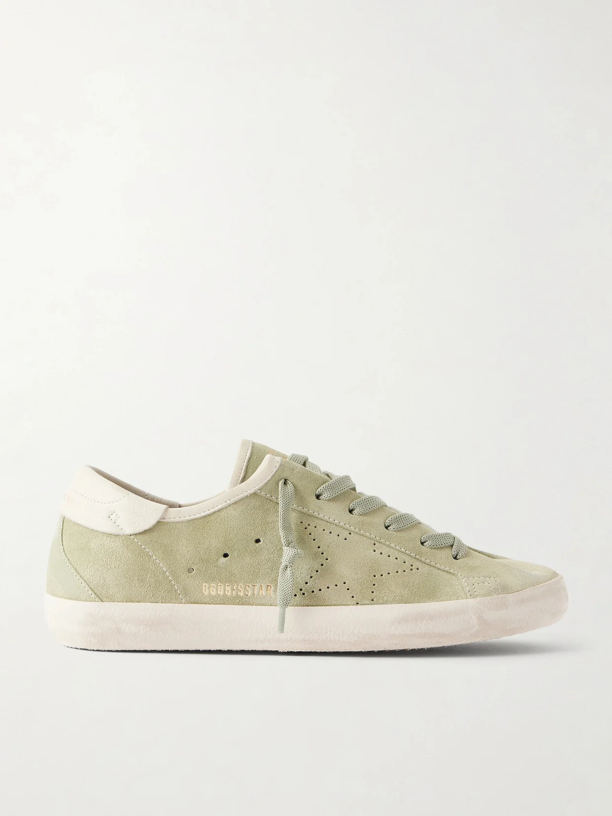 Super-star Leather-trimmed Suede Sneakers - 1