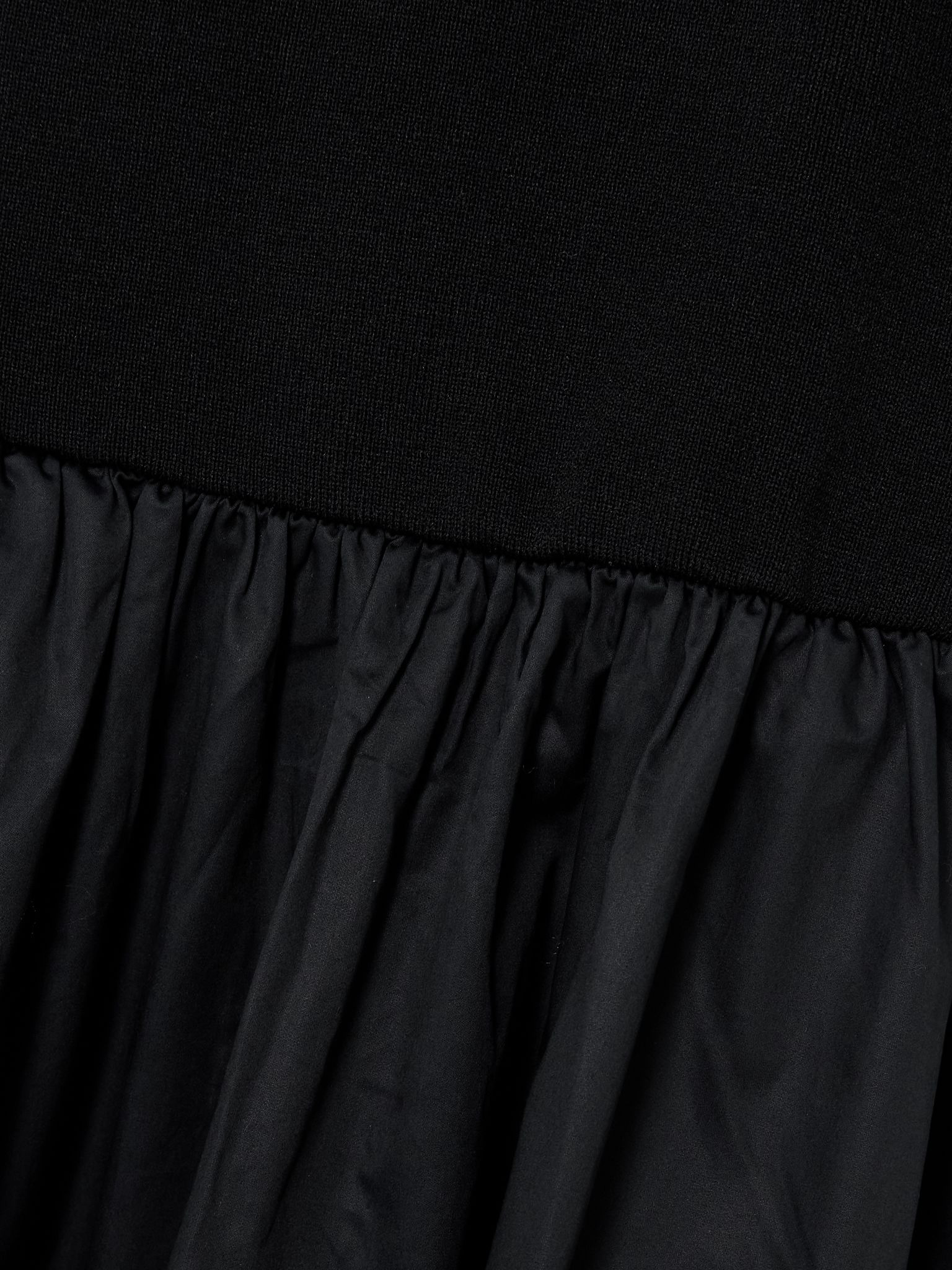 Open-back jersey and cotton-poplin maxi dress Black - 4