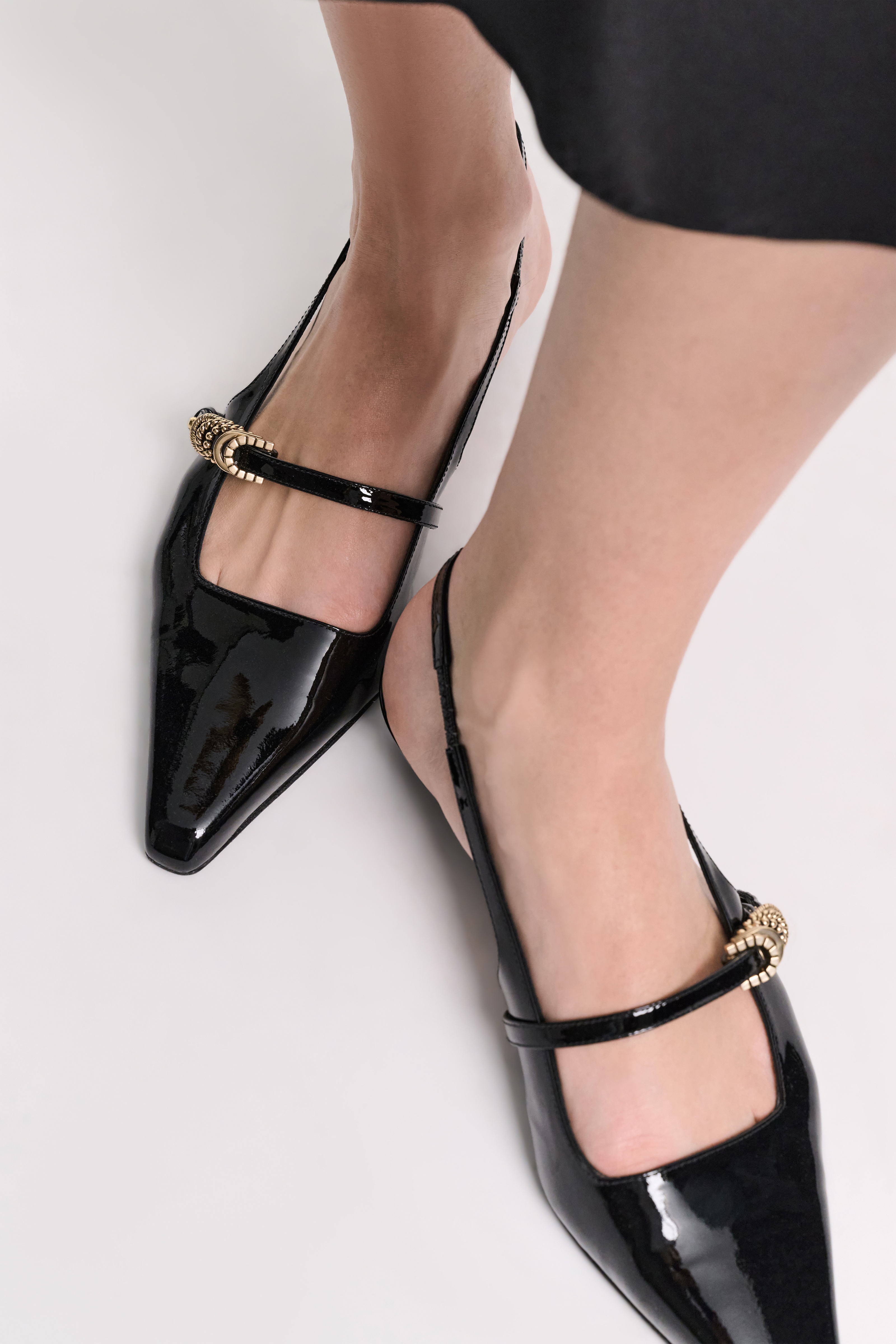 GLOSSY SHINE slingback flat - 5