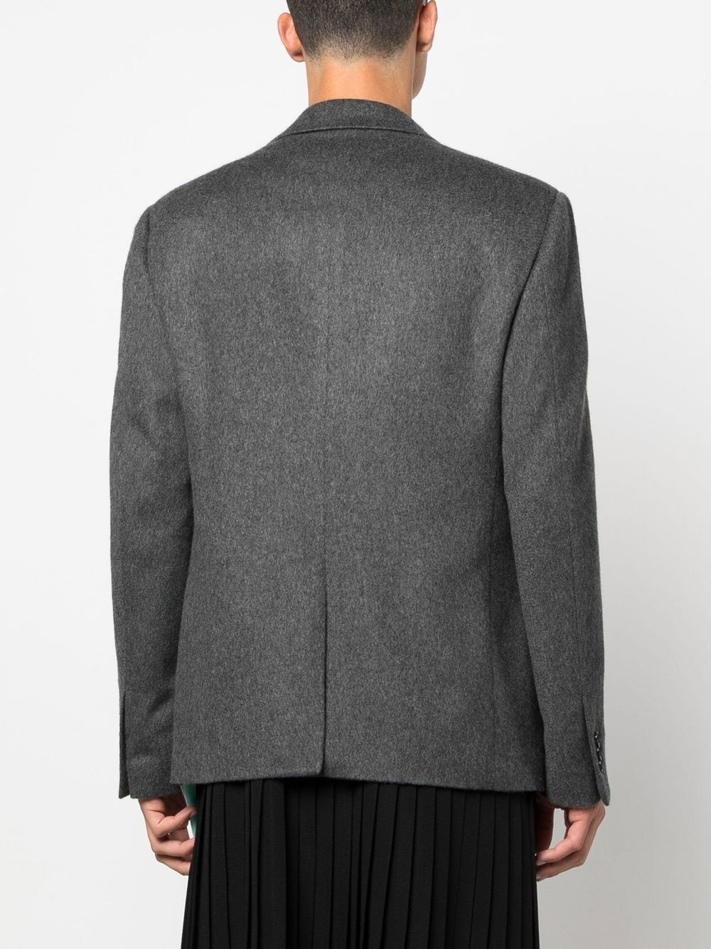 logo patch single-breasted blazer - 4