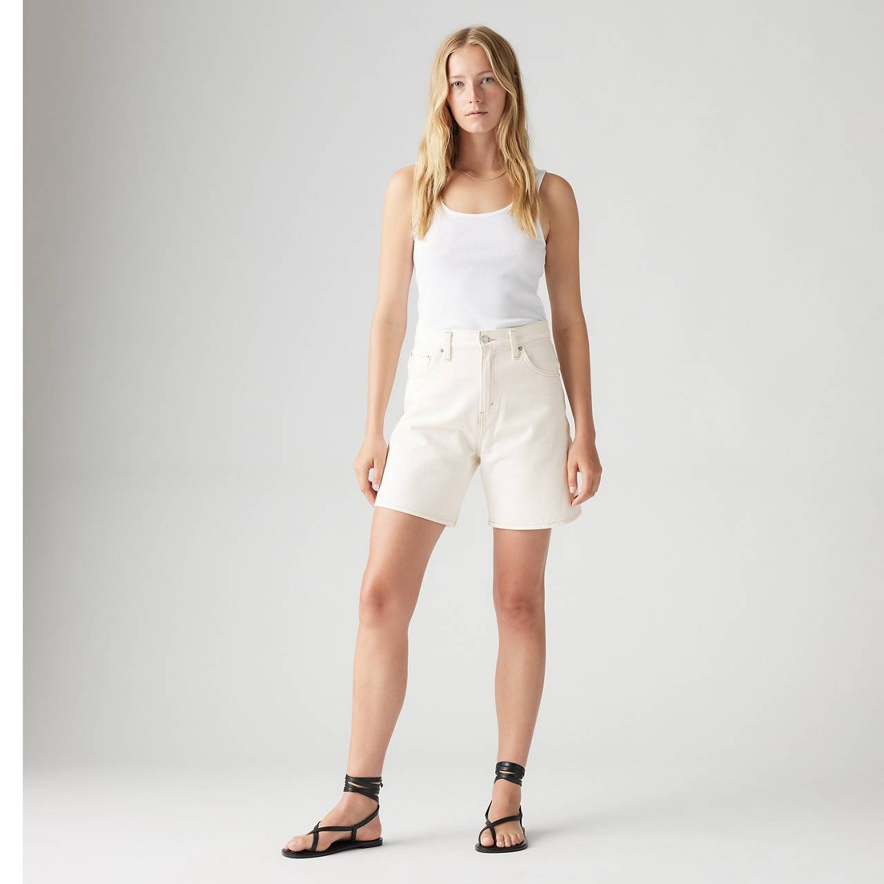 HIGH RISE BAGGY WOMEN'S SHORTS - 2