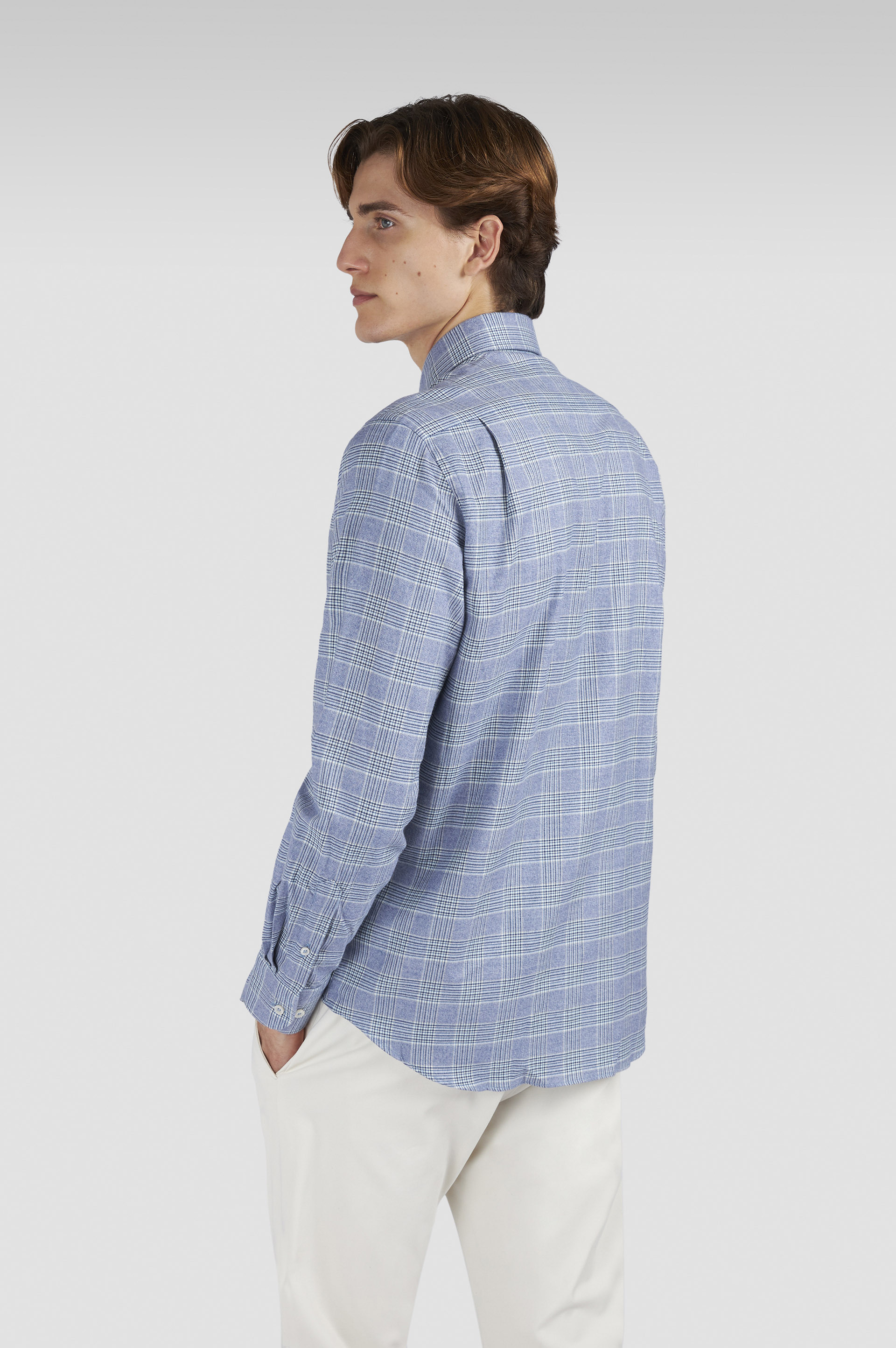 X-SOFT COTTON SHIRT WITH CHECKERED PATTERN - 3