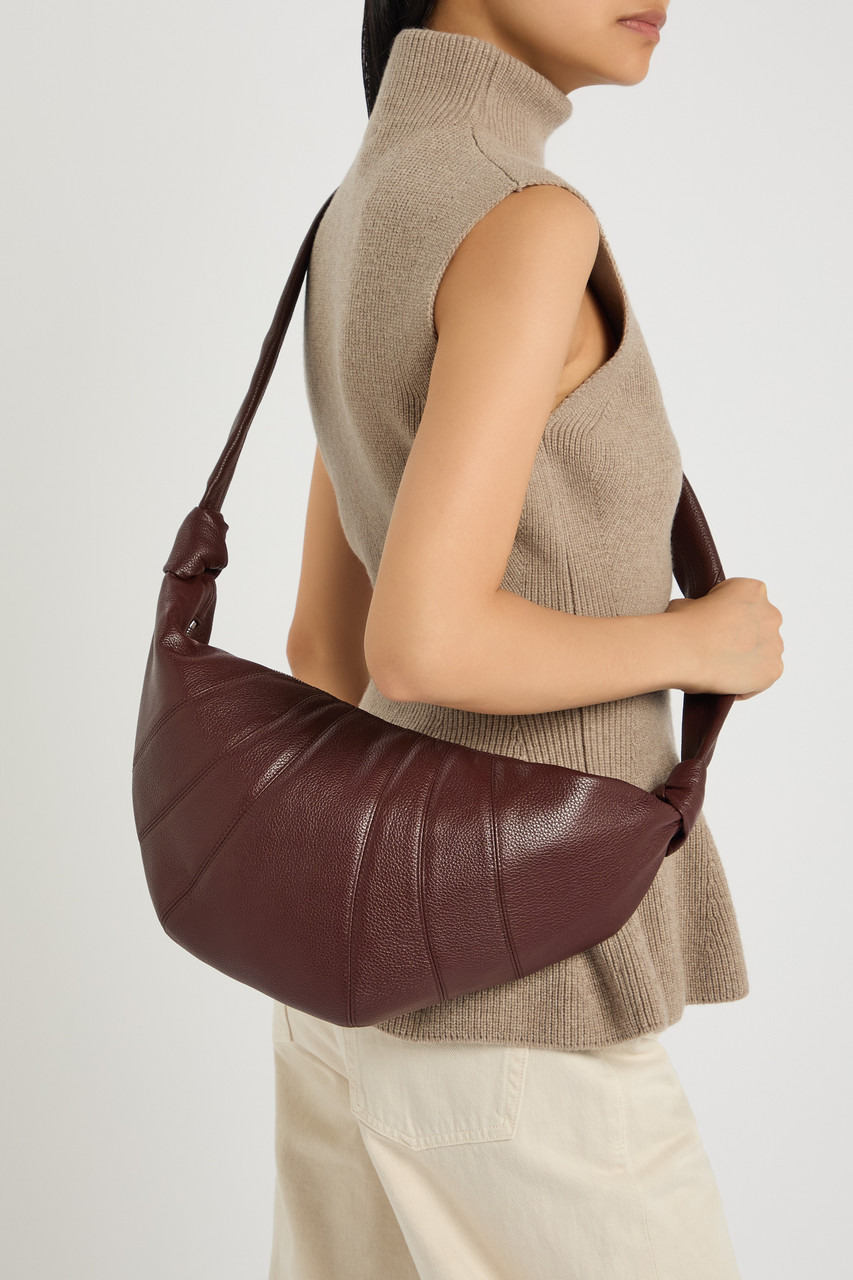Lemaire Medium Croissant Grained Leather Shoulder bag - 5