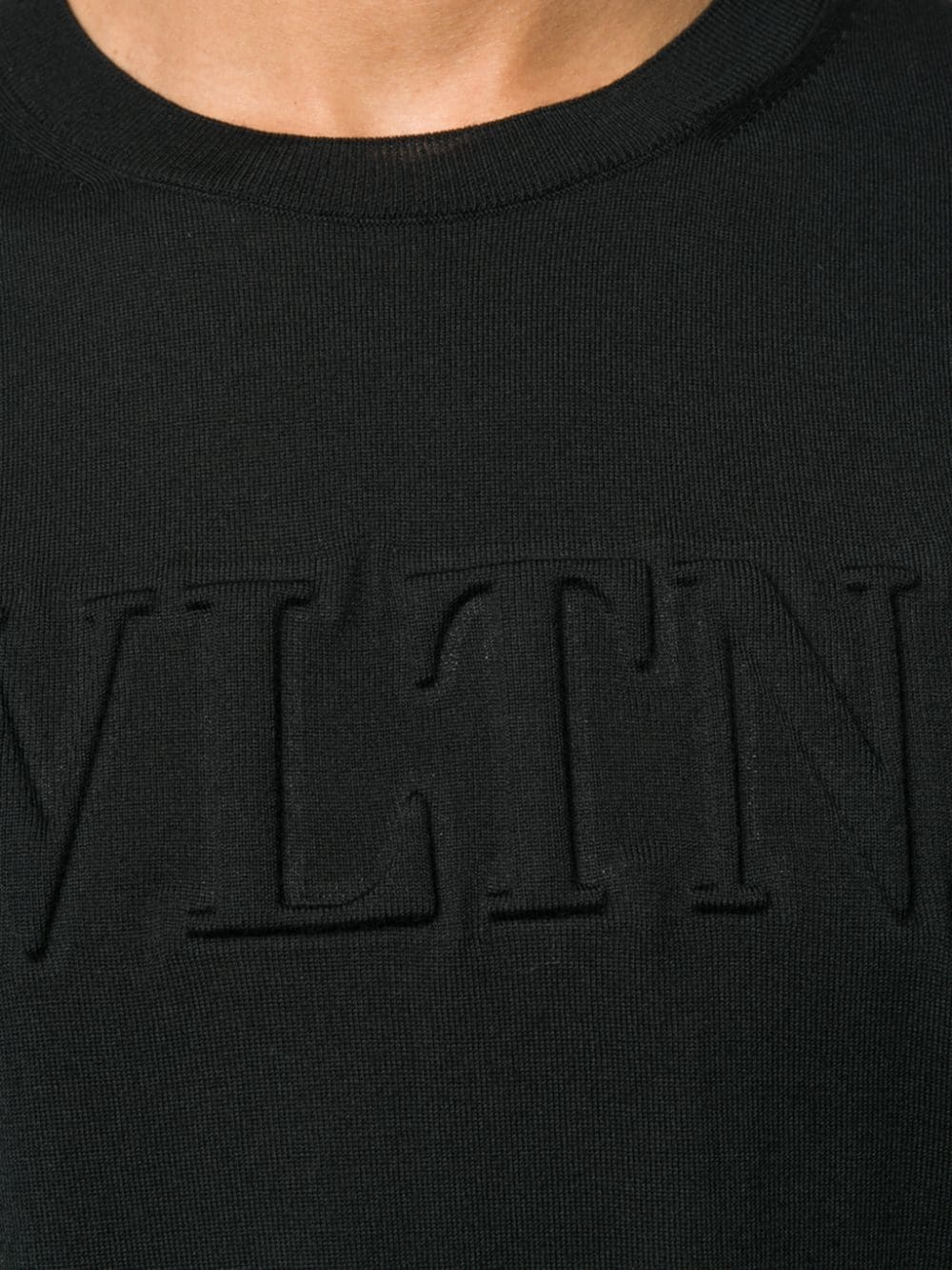 VLTN logo embossed sweatshirt - 5
