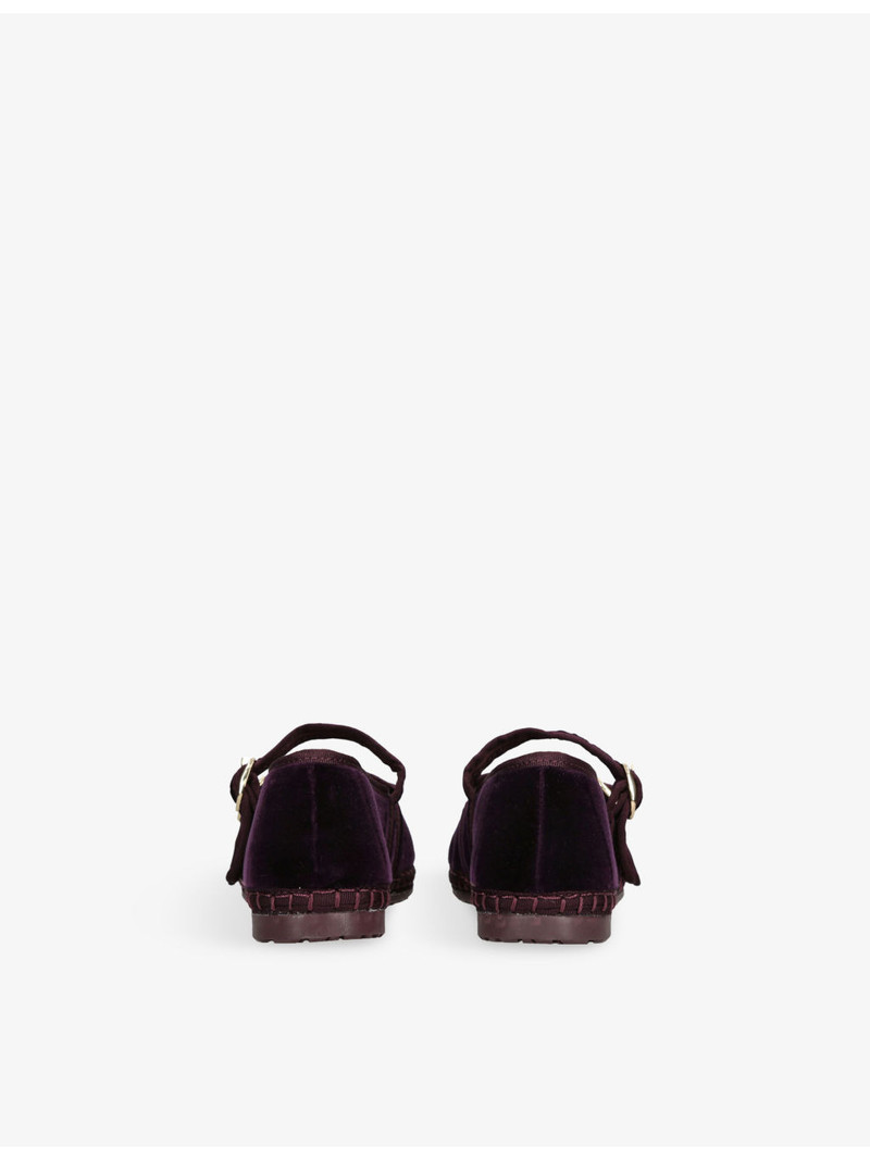 FLABELUS Claire Velvet Mary-Jane Flats outlook