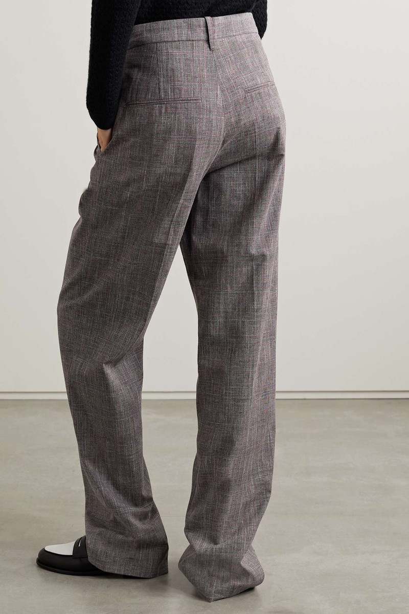 Olympe checked woven straight-leg pants 4