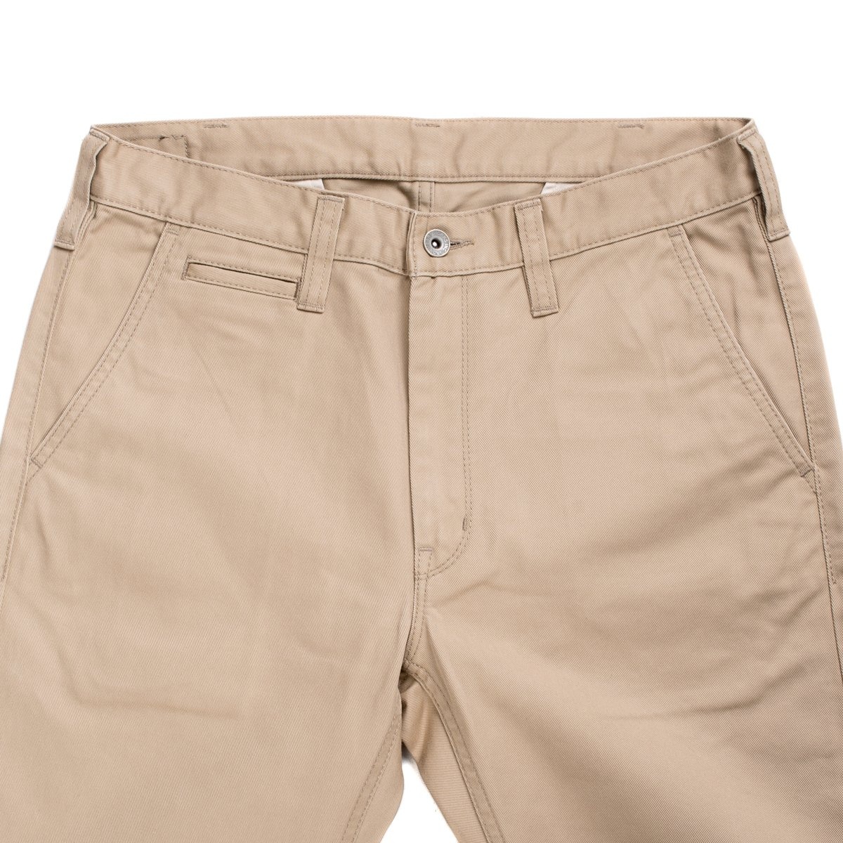 IH-721-KHA 9oz Mercerised Selvedge Cotton Slim Tapered Chinos - Khaki - 6