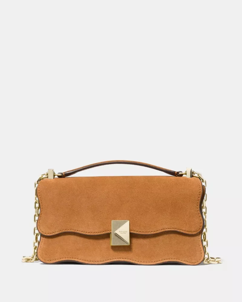 Deco Wavy Suede Mini Crossbody Bag - 1