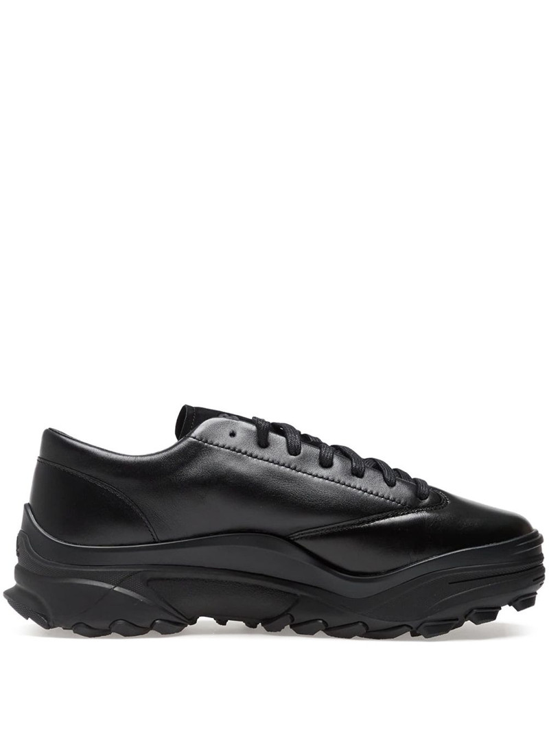 leather lace-up trainers 1