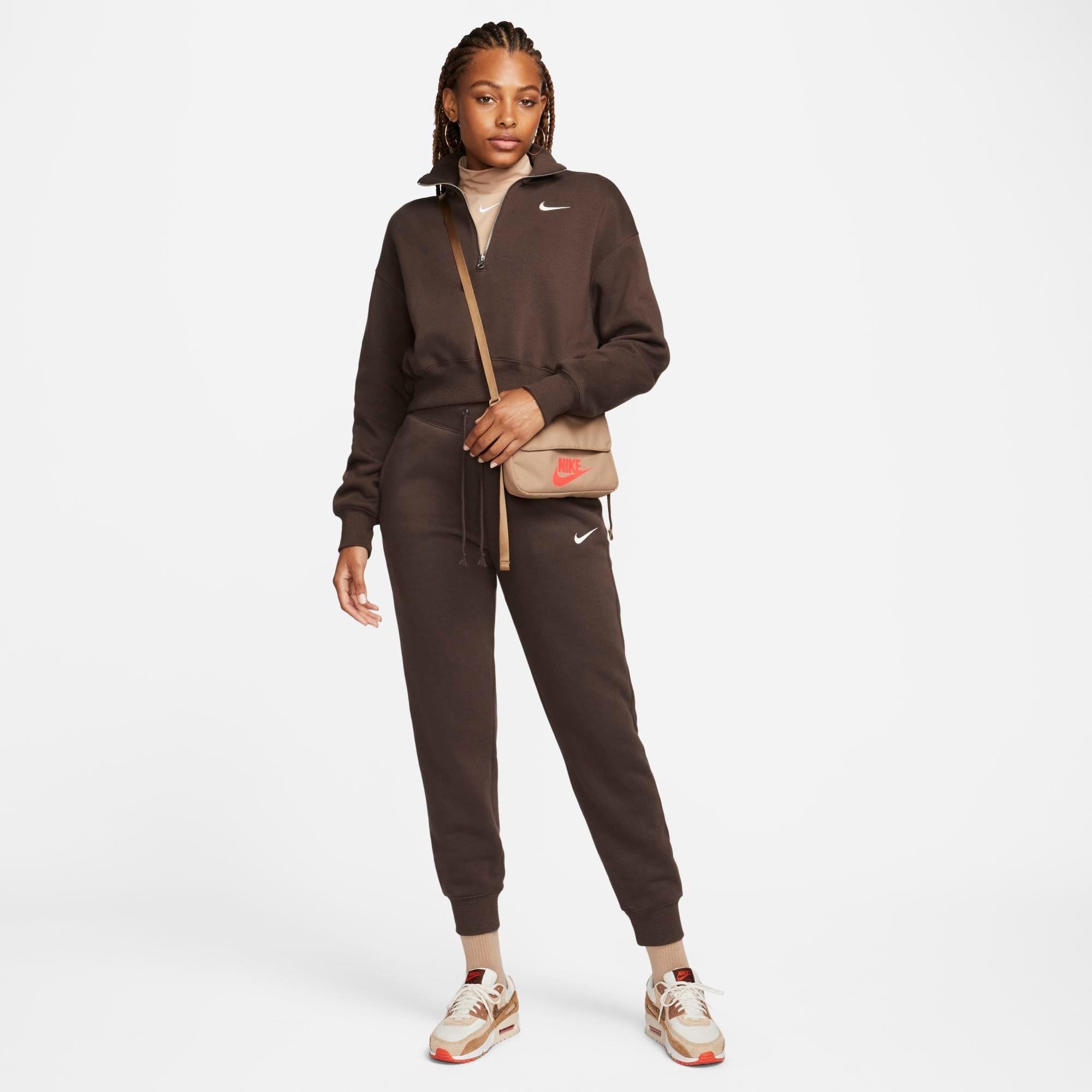 WOMEN'S NIKE SPORTSWEAR PHOENIX FLEECE OVERSIZED HALF-ZIP CROP SWEATSHIRT - 2