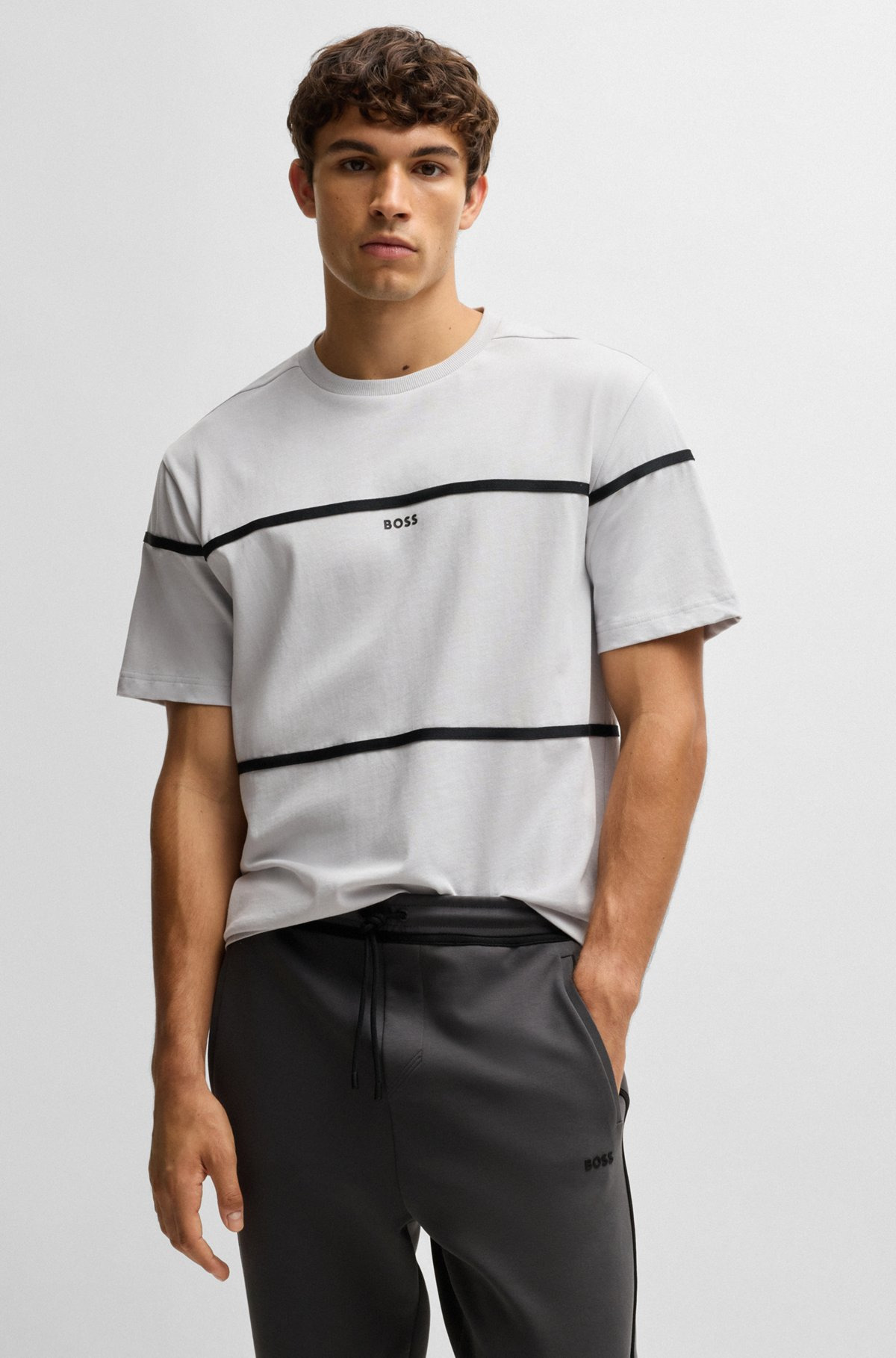 TRACKSUIT BOTTOMS WITH TAPE AND LOGO - 3
