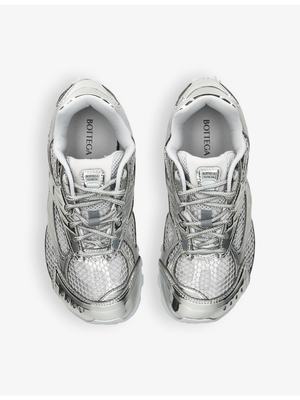 Orbit metallic-panel net-covered low-top trainers - 2