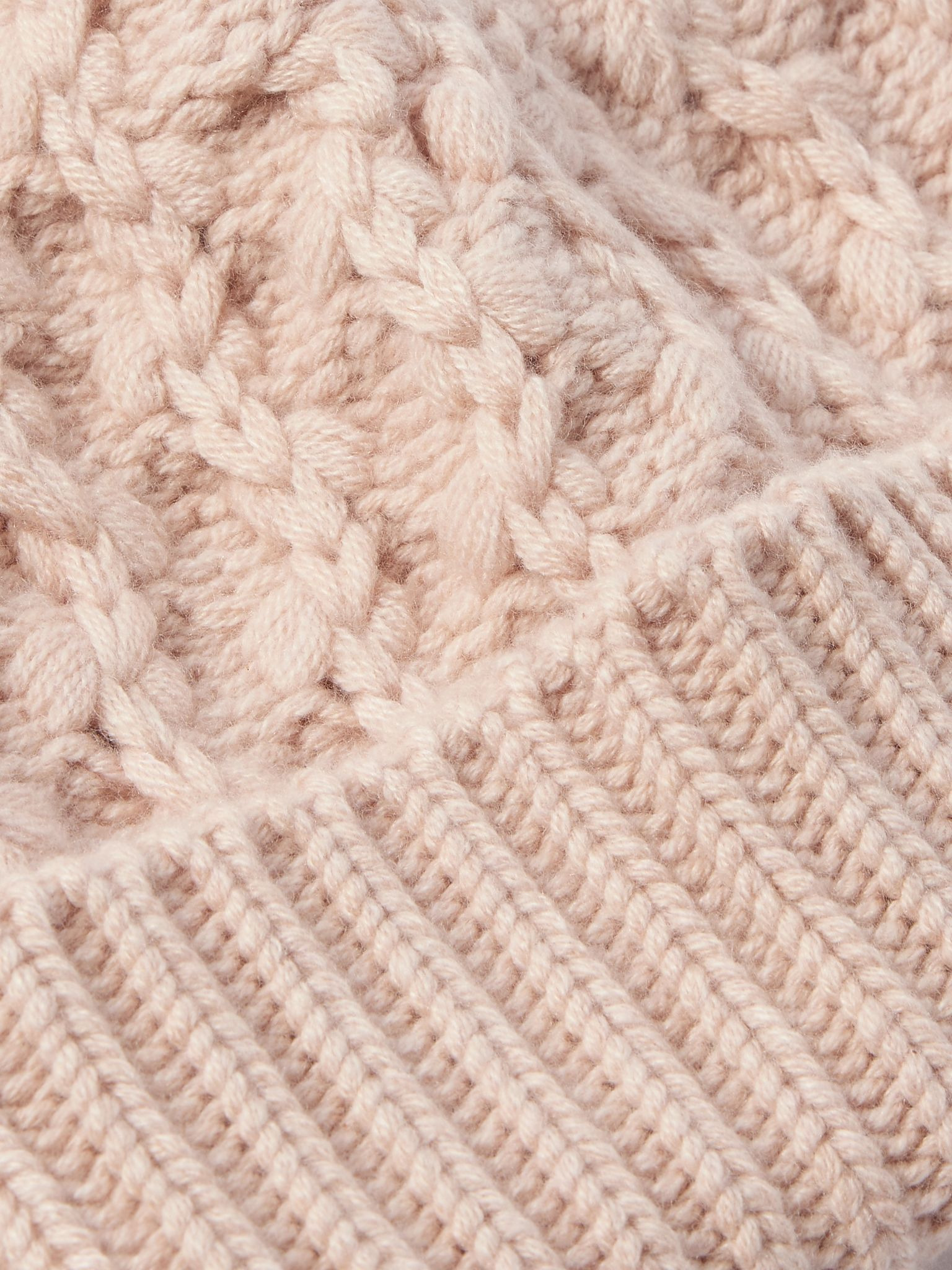 Vallé cable-knit cashmere beanie Blush - 3
