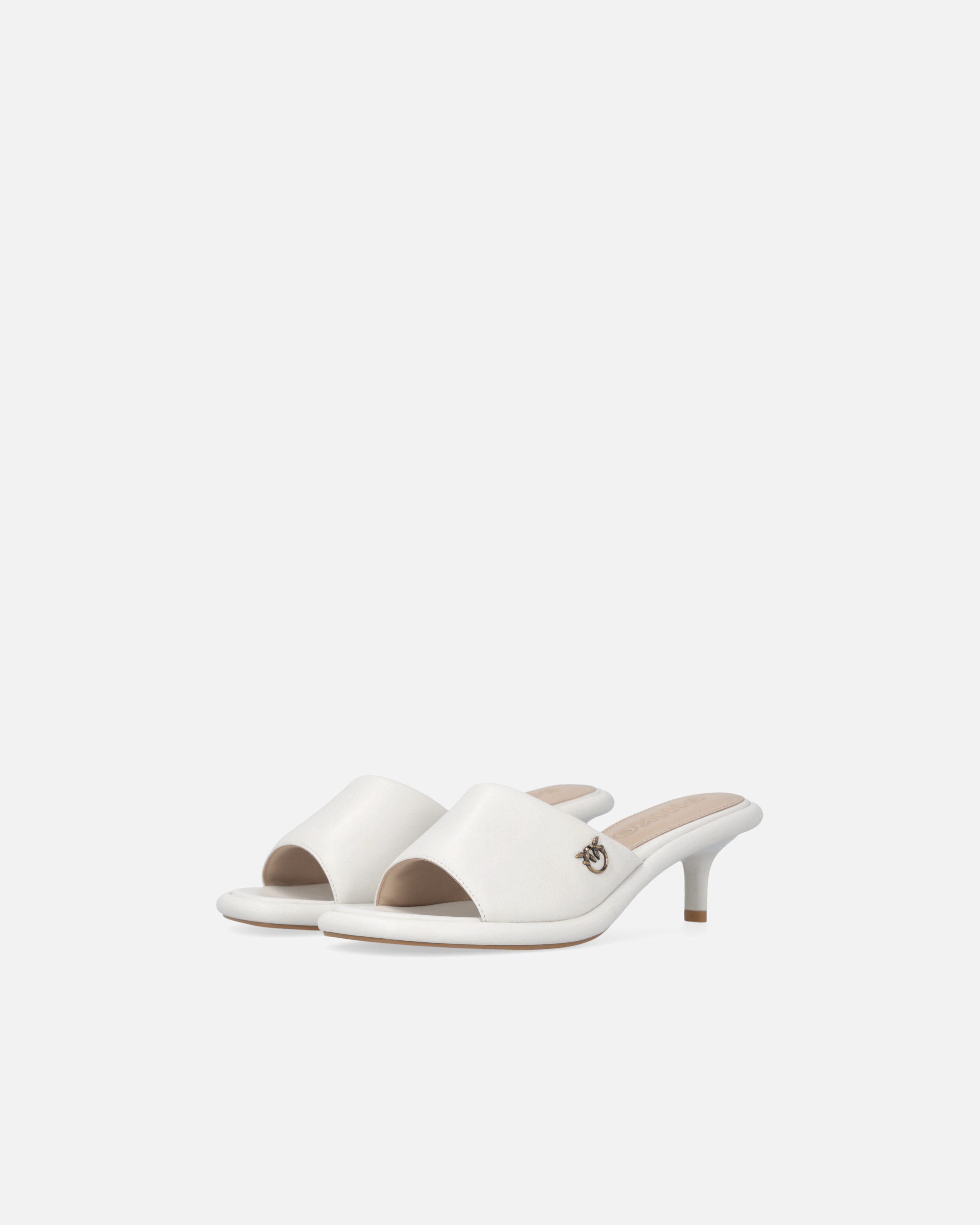 NAPPA LEATHER THONG SANDALS WITH HEEL - 6