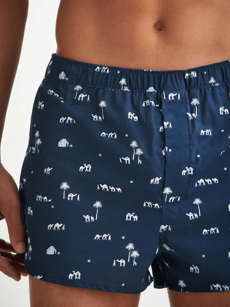 Men's Modern Fit Boxers Nelson 99 Cotton Batiste Navy - 5