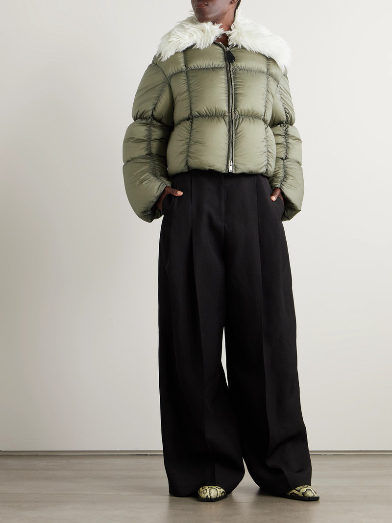 Jil Sander Plush-trimmed Padded Quilted Shell Jacket outlook