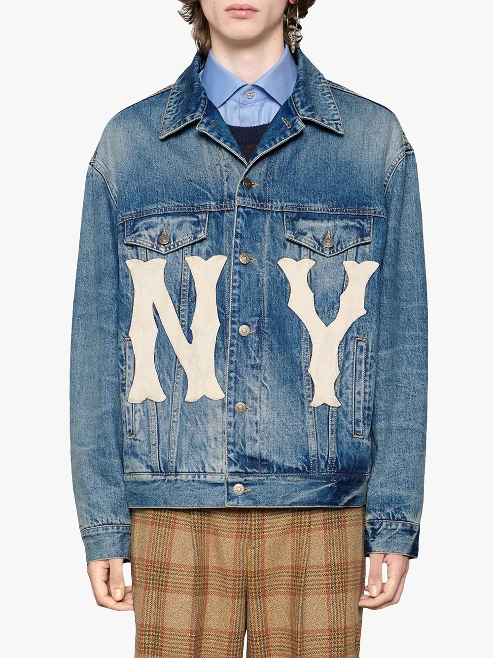 Denim jacket with NY Yankees™ patch - 3