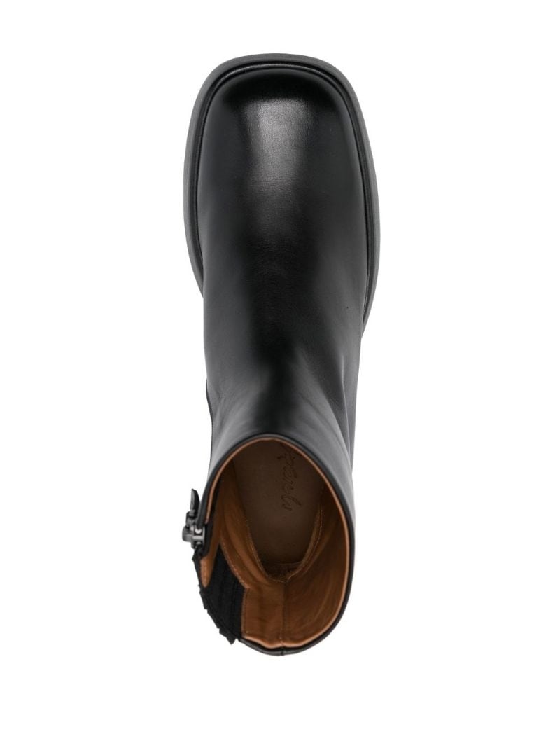 70mm heeled leather boots - 6