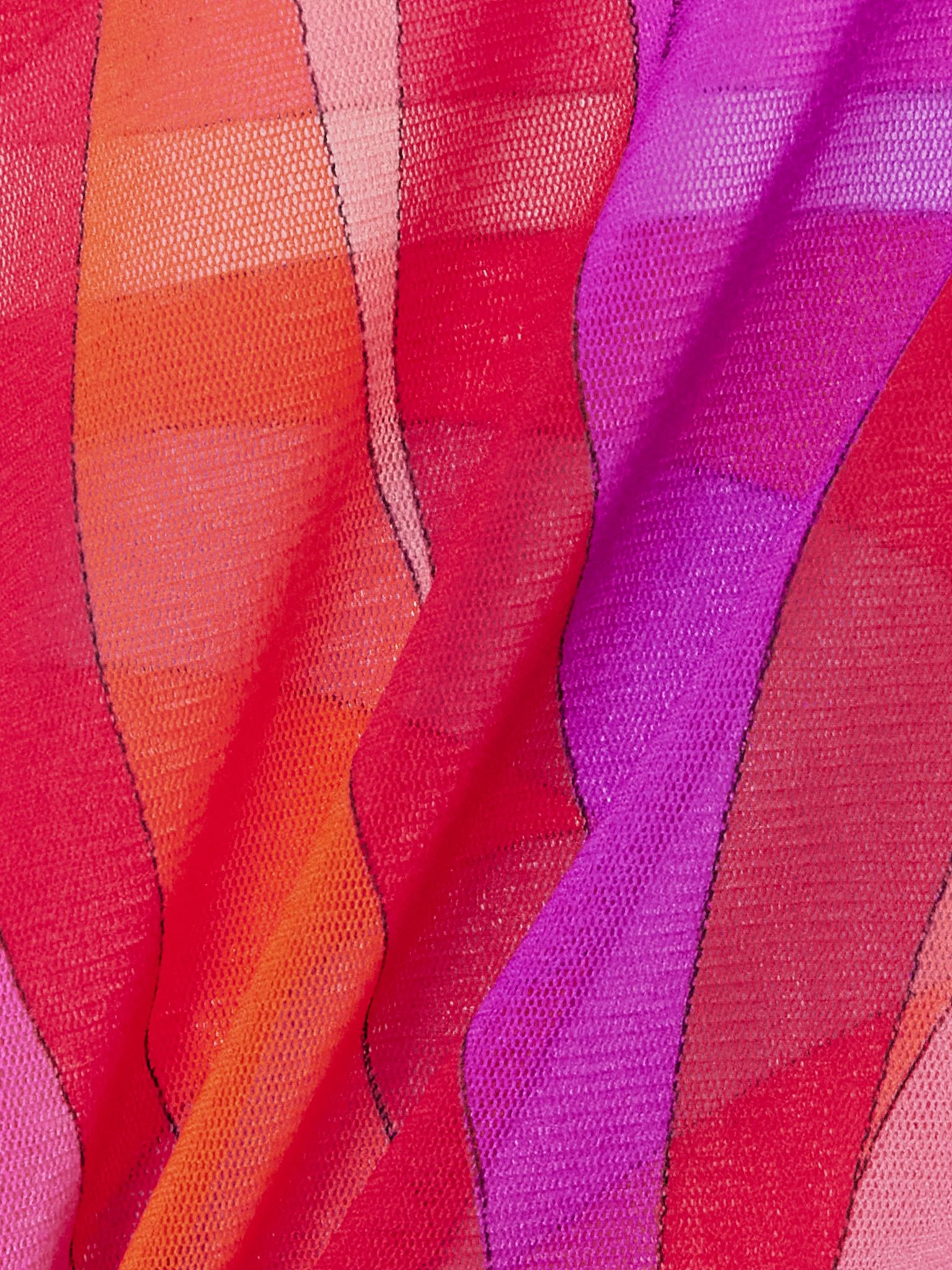 Marmo printed mesh maxi dress Fuchsia - 4