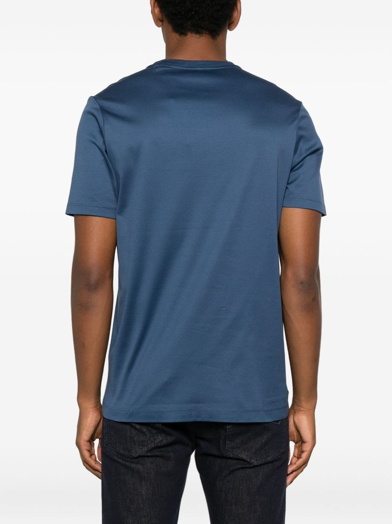embroidered-wave crew-neck T-shirt 3