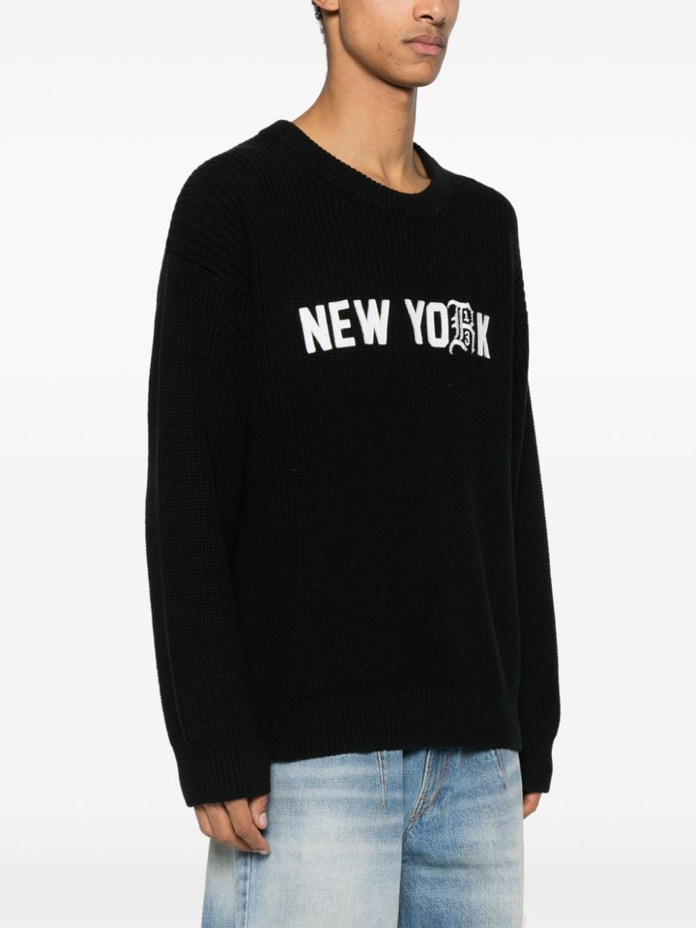 New York-appliquÃ©cotton jumper - 3