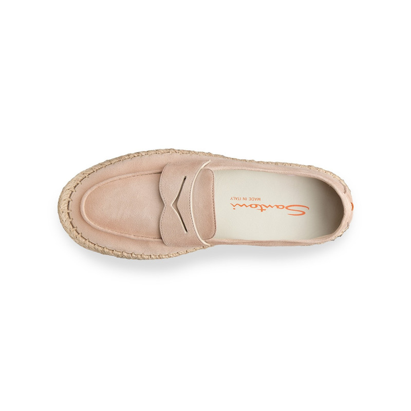Women's beige suede espadrillas 5