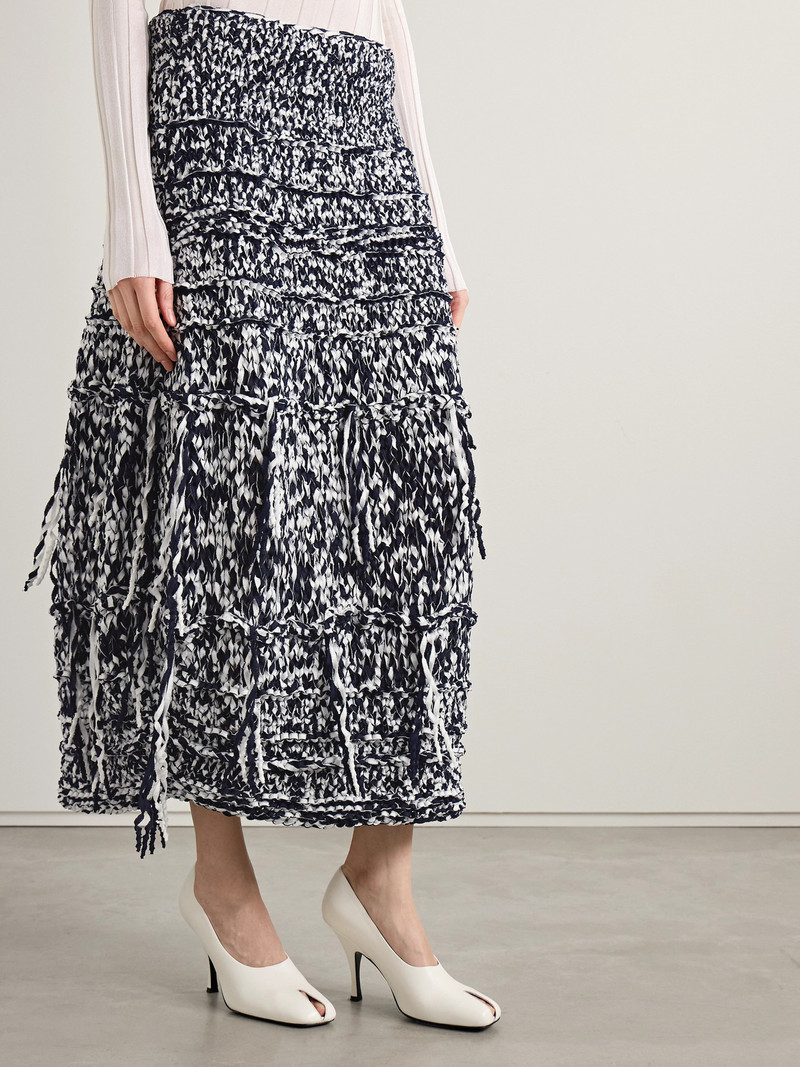 Inna Fringed Cotton-blend Midi Skirt 4