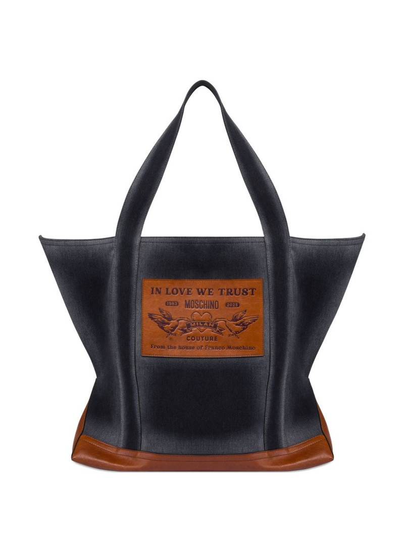 logo-patch tote bag 1