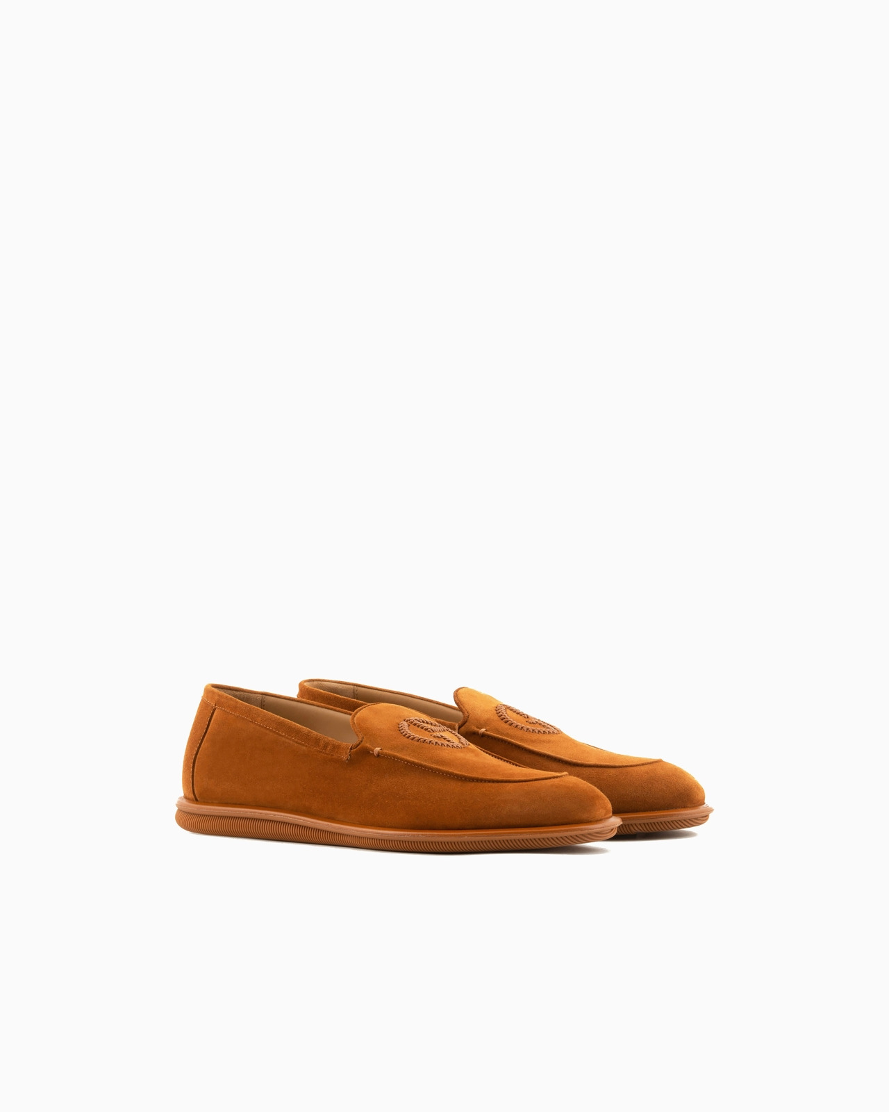 Suede loafers with embroidered logo - 2