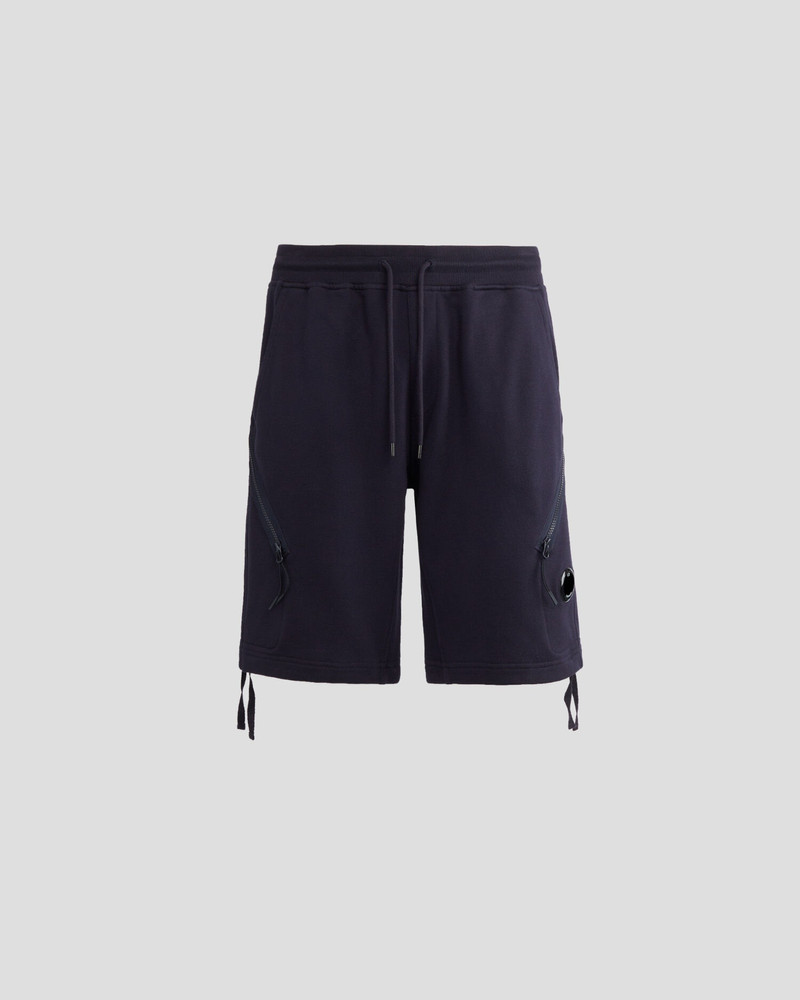 Diagonal Raised Fleece Zipped Pocket Shorts 1