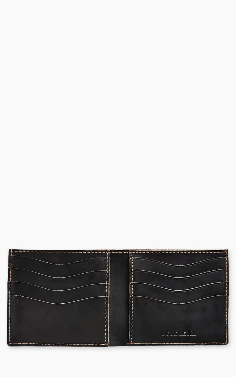 LEATHER BILLFOLD WALLET BLACK OVER BROWN - 3