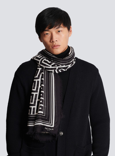 Balmain Modal scarf with Balmain monogram pattern outlook