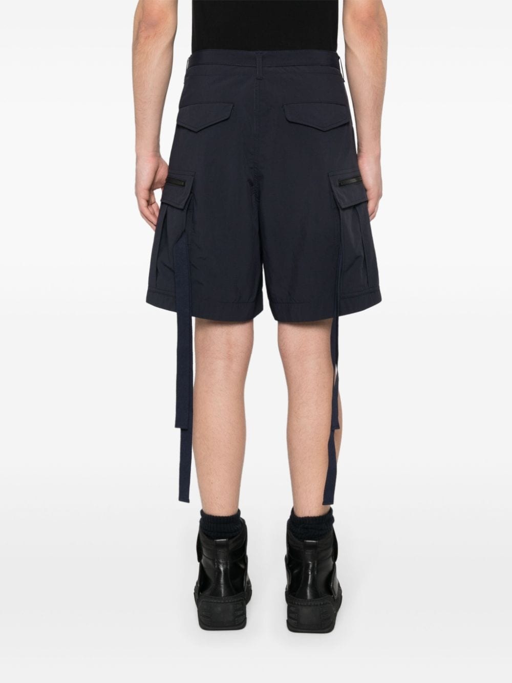 taffeta cargo shorts - 4