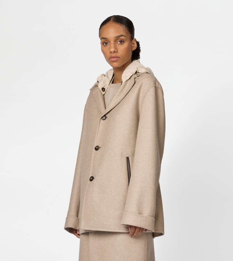 JACKET IN DOUBLE CASHMERE - BEIGE 5