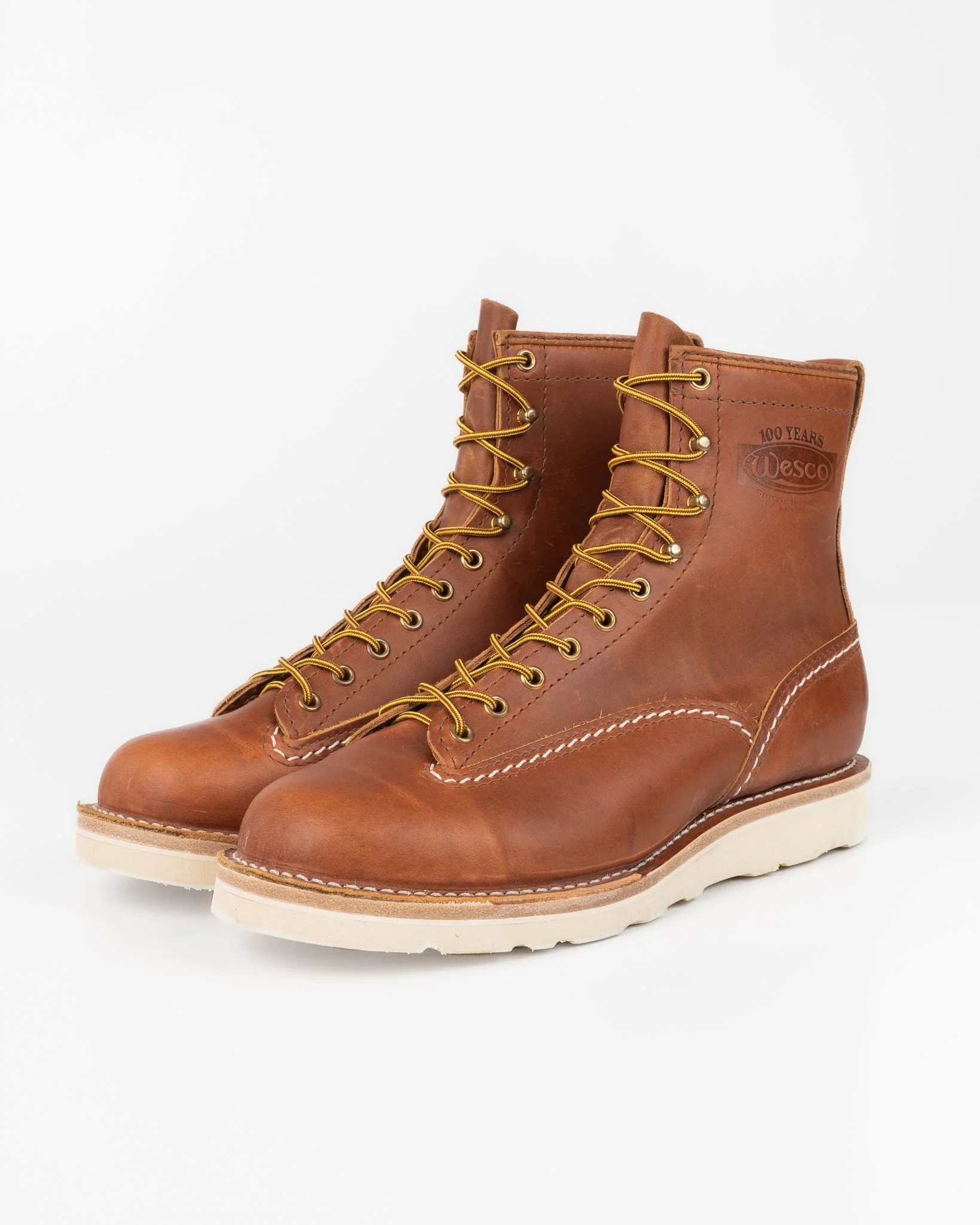 IHWE-JOU-TAN IRON HEART INT'L X WESCO® - 8" DOMAIN JOBMASTER® BOOT - BRITISH TAN. THE "JOU - 1