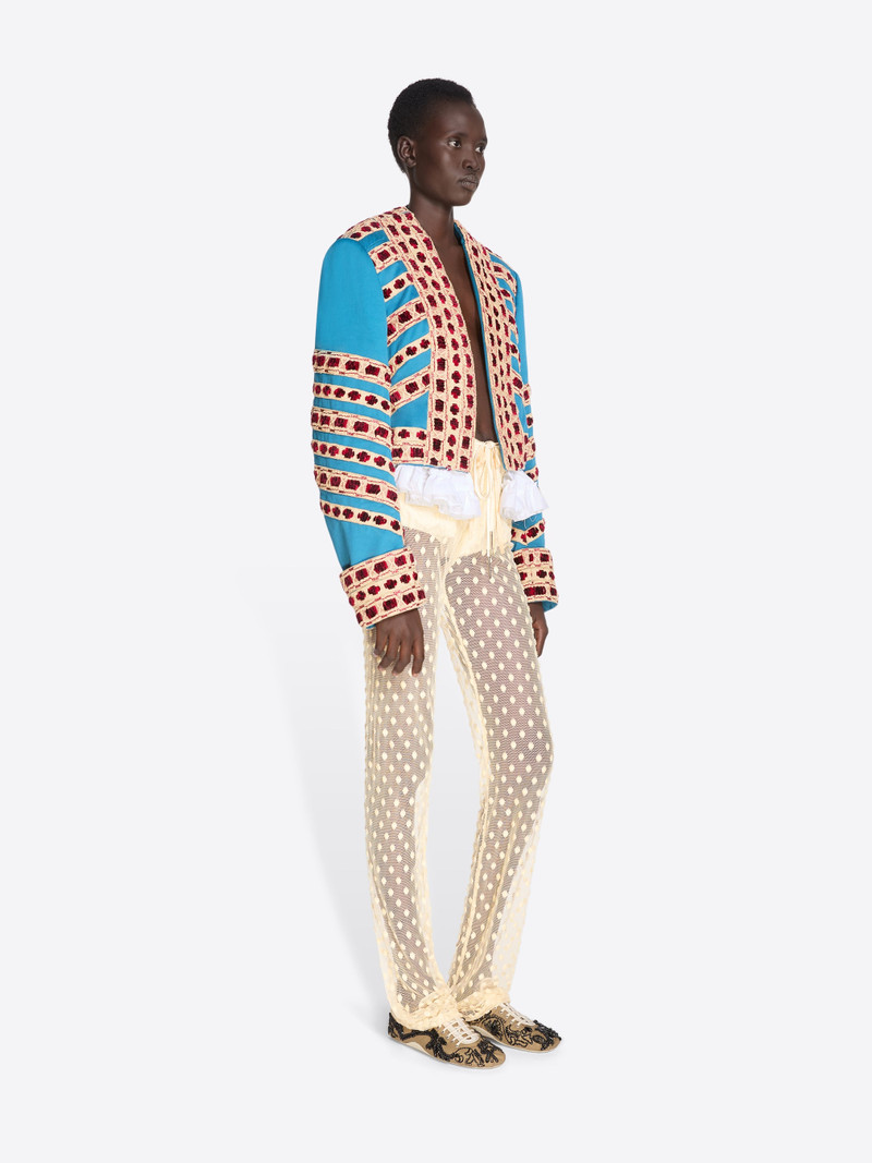 Dries Van Noten EMBROIDERED CROPPED JACKET outlook