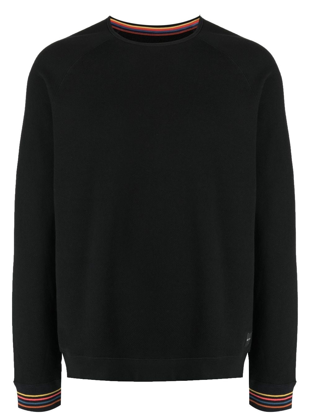 contrasting-trim detail cotton sweatshirt - 1