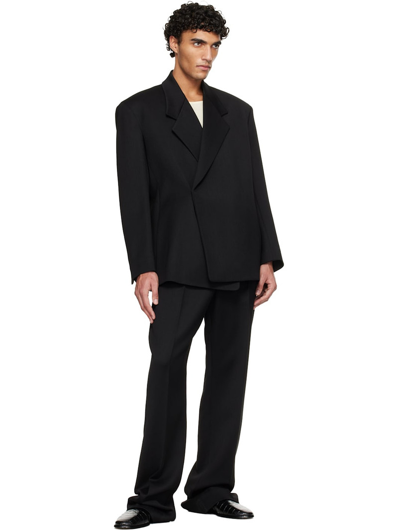 Fear of God Black Satin Wool Double Breasted Blazer outlook