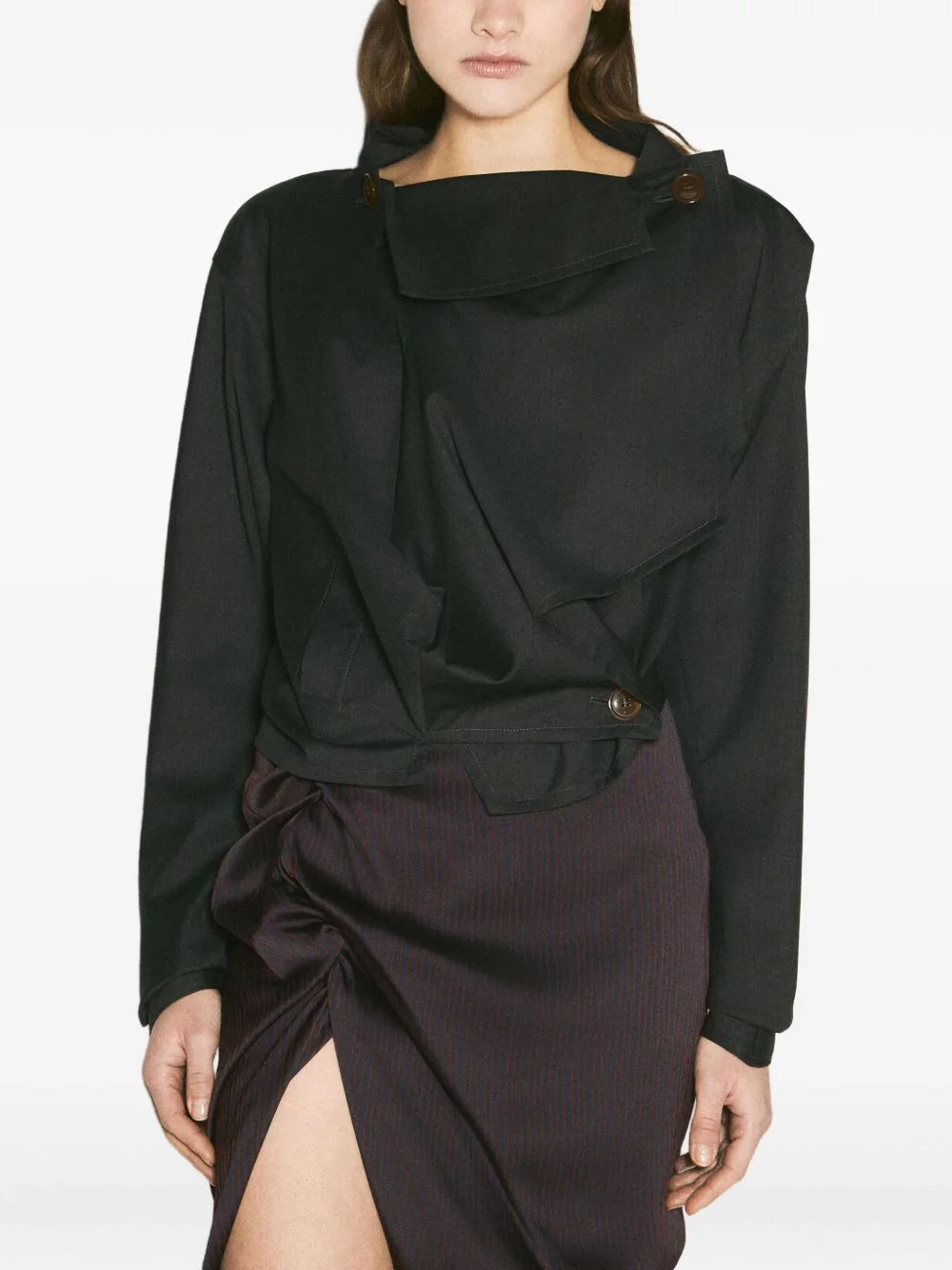 draped asymetrical shirt - 1