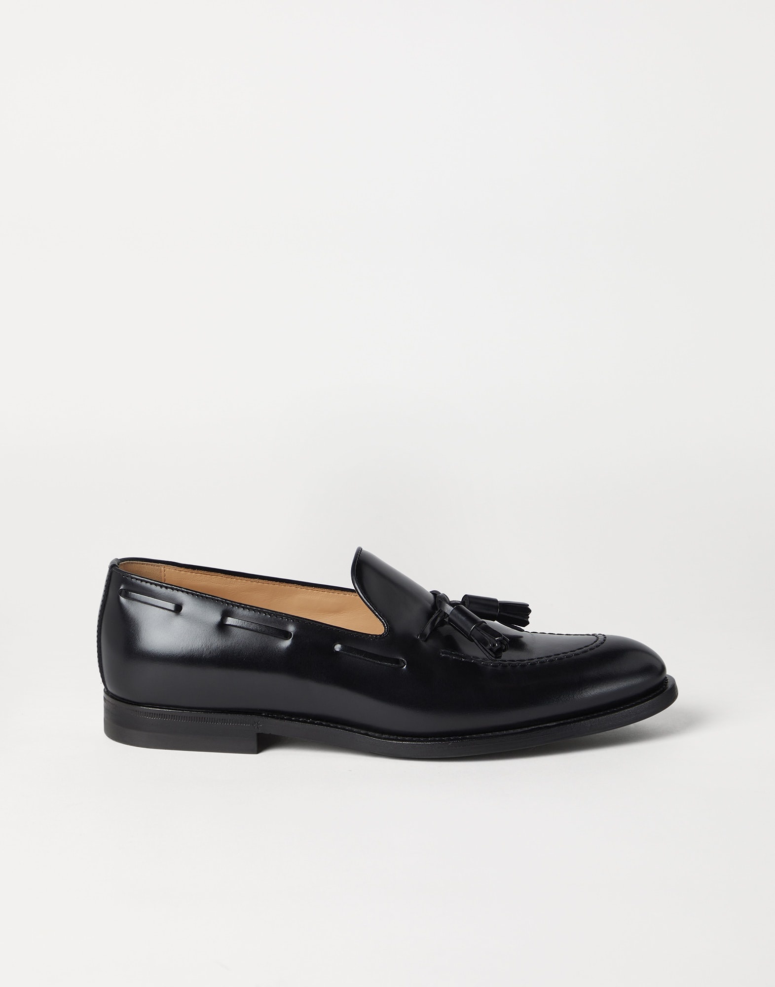 Aged calfskin loafers with tassels - 5