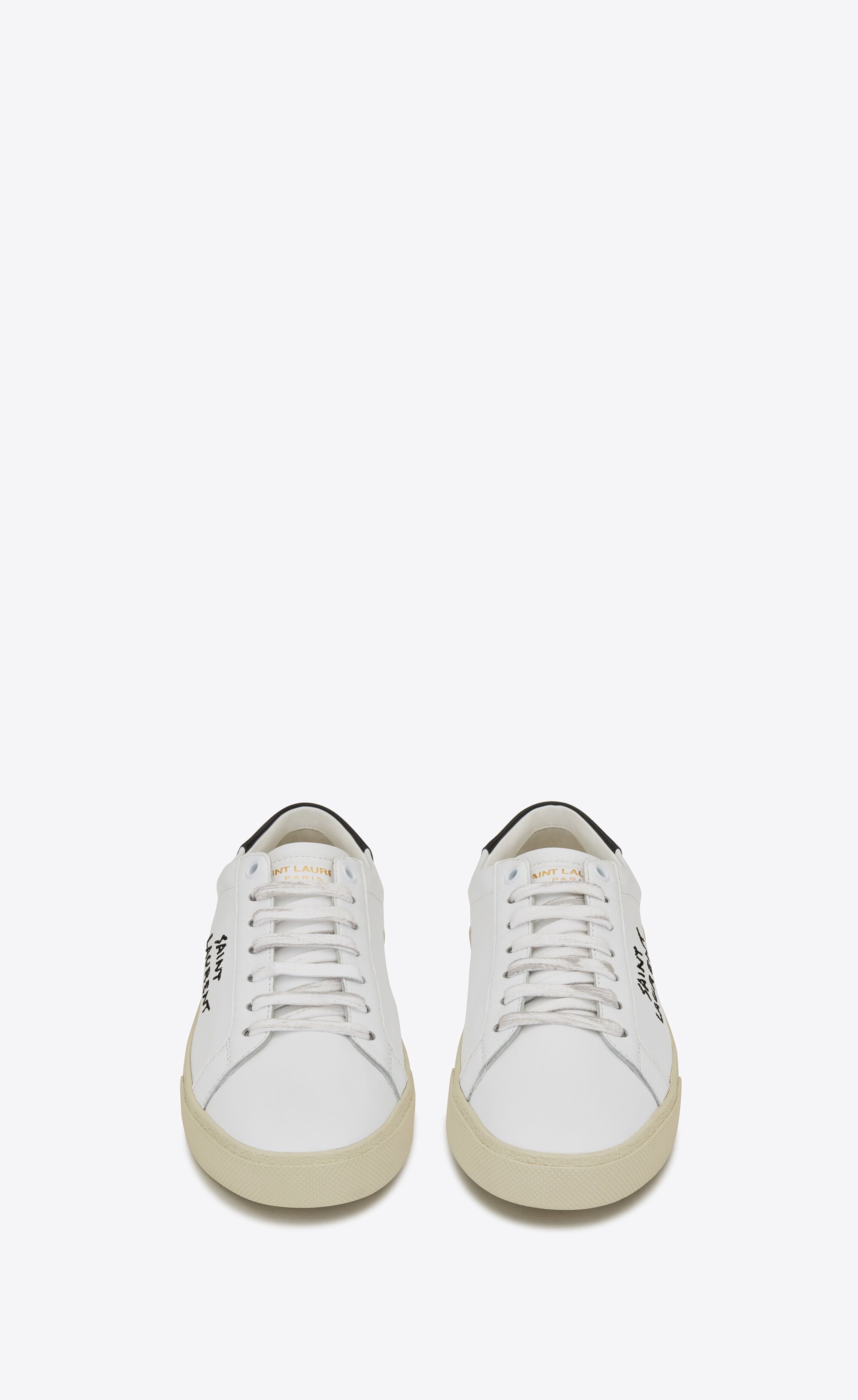court classic sl/06 embroidered sneakers in smooth leather - 2