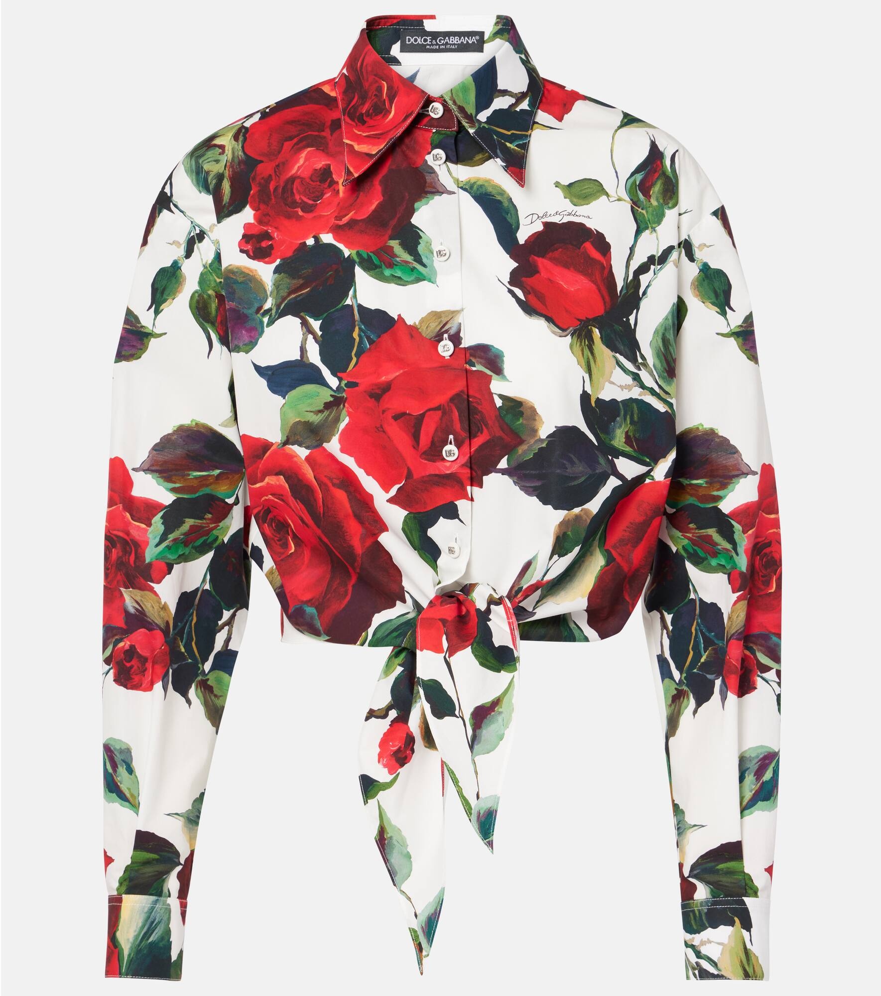Floral cotton shirt - 1