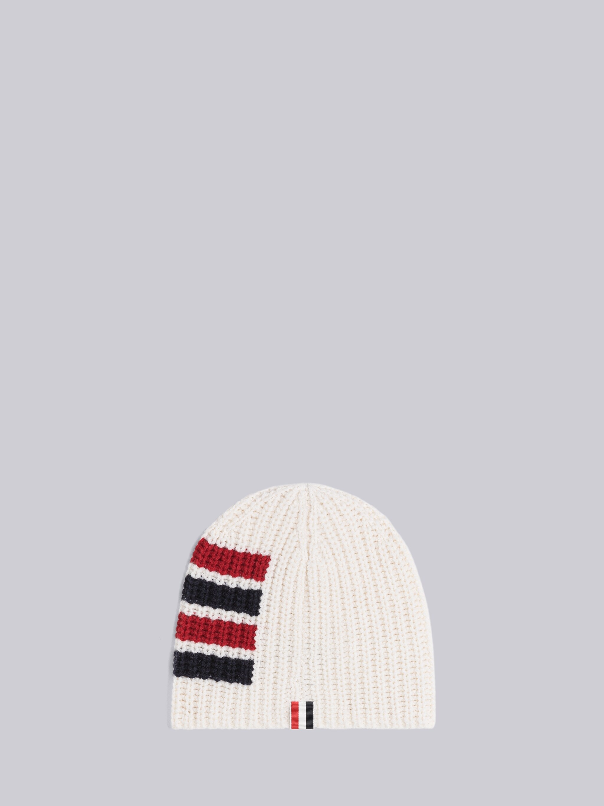 Merino 4-Bar Chunky Half Cardigan Stitch Hat - 2