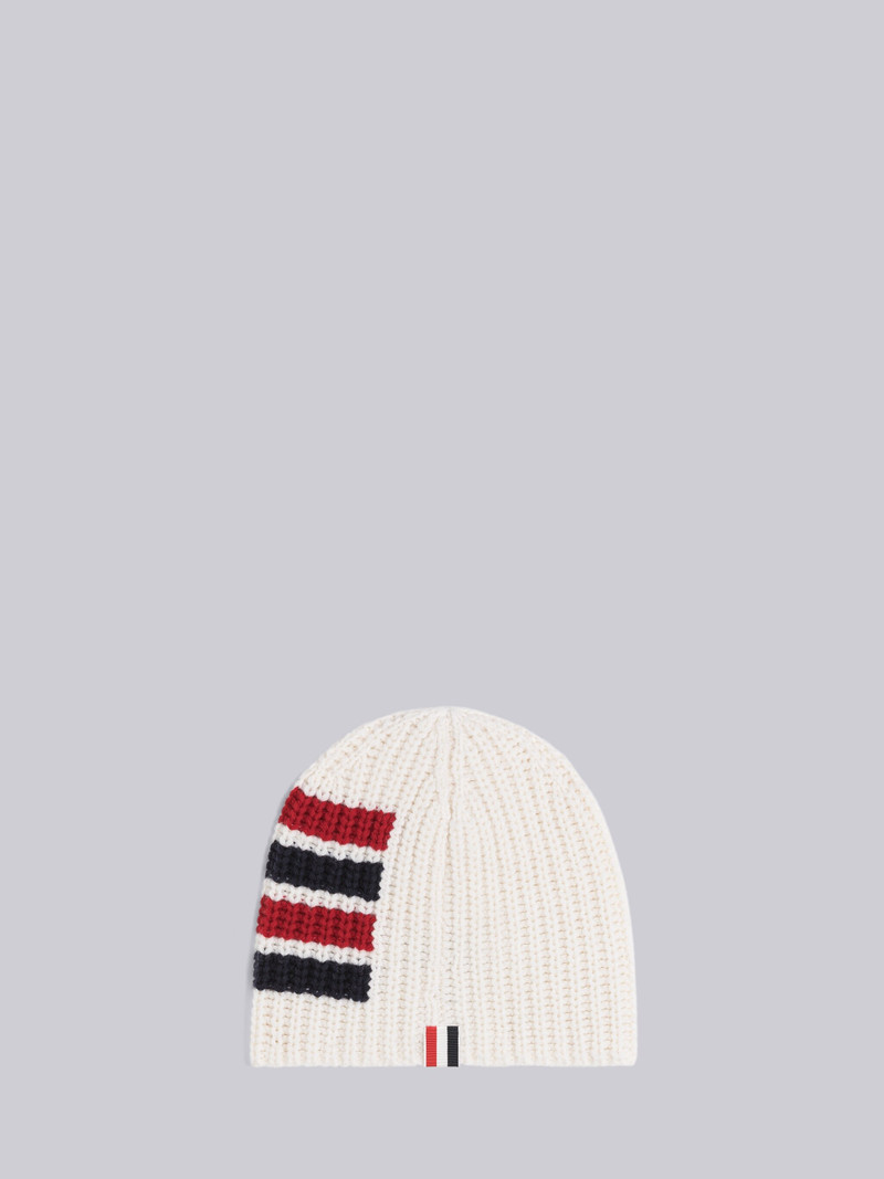 Thom Browne Merino 4-Bar Chunky Half Cardigan Stitch Hat outlook