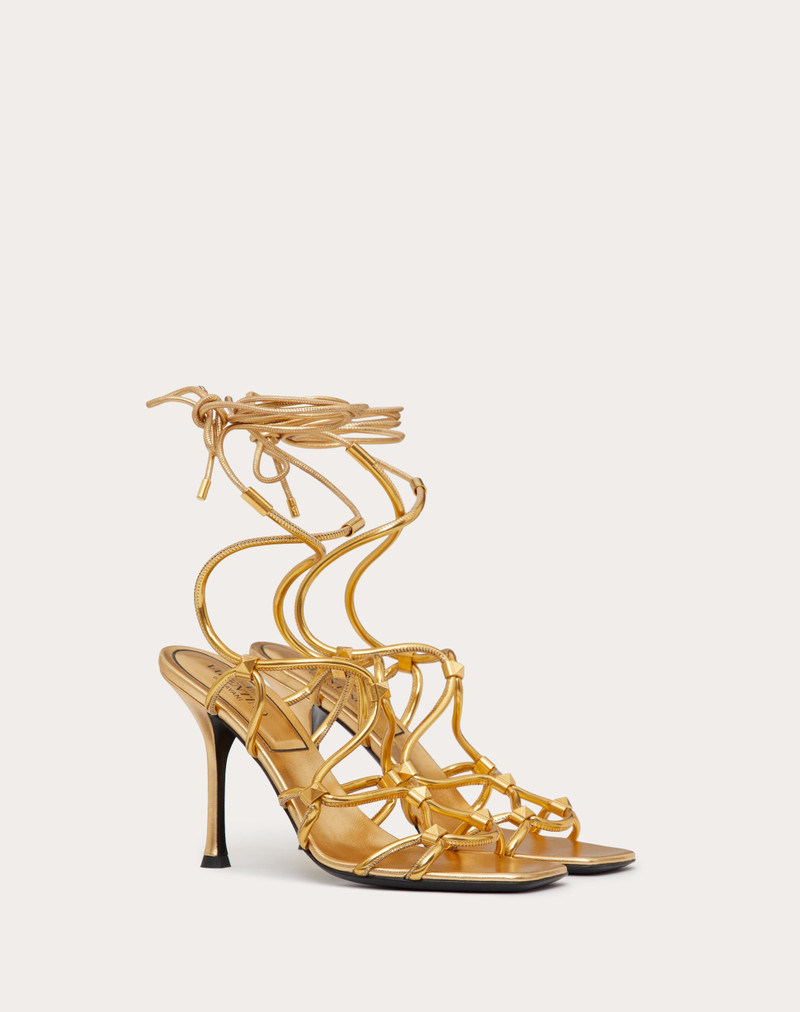 ROCKSTUD NET MIRROR-EFFECT SYNTHETIC SANDAL 100 MM 2