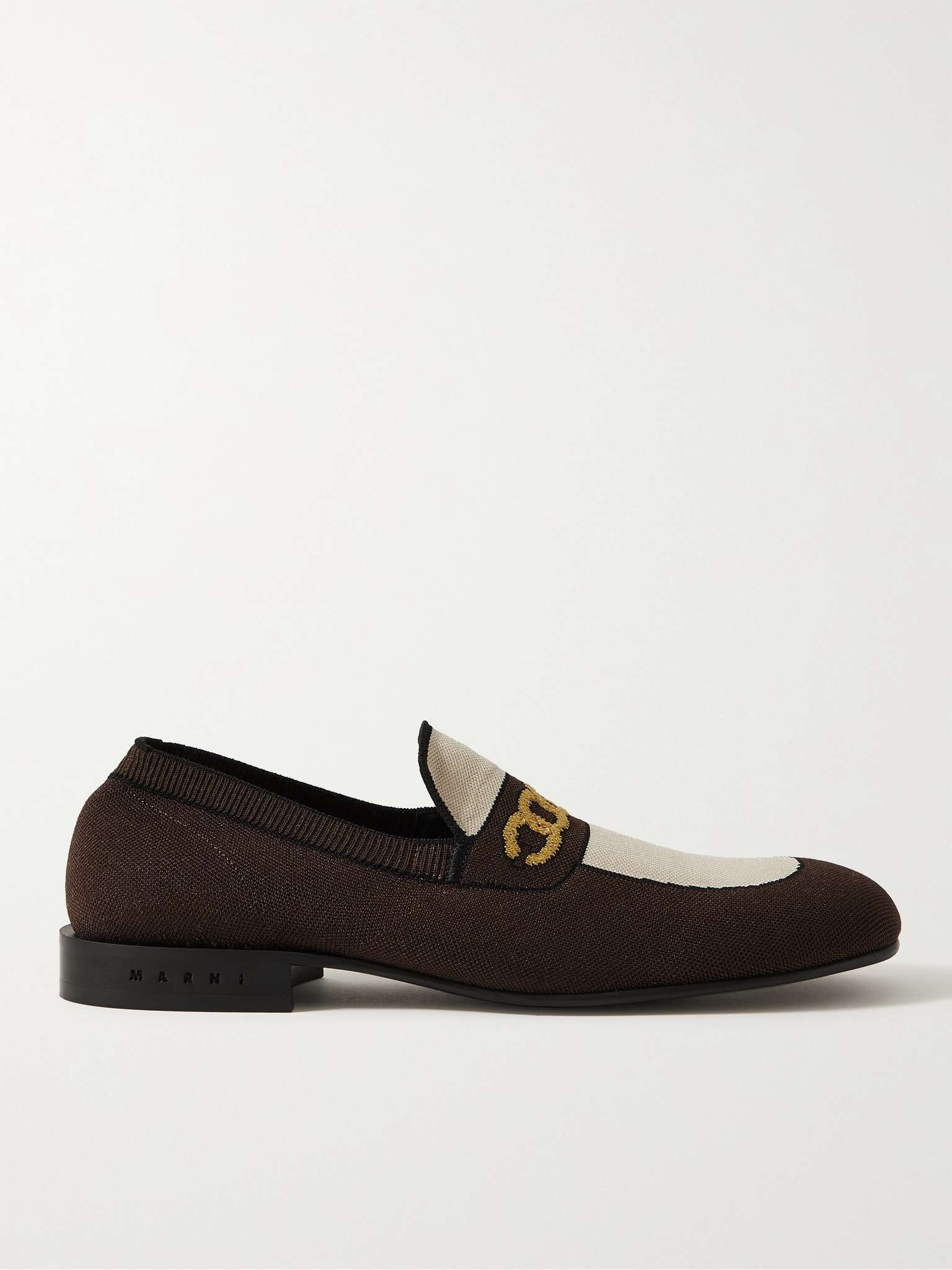 Jacquard Stretch-Knit Loafers - 1