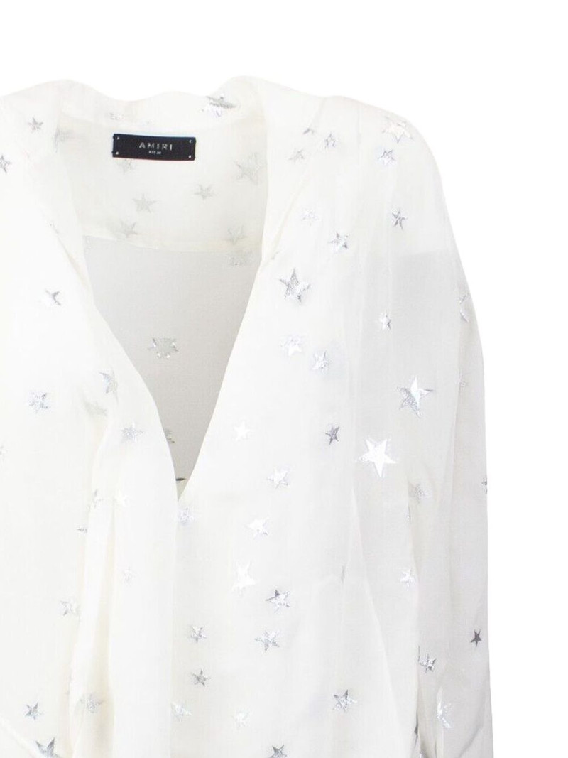 AMIRI star-print wrap blouse outlook