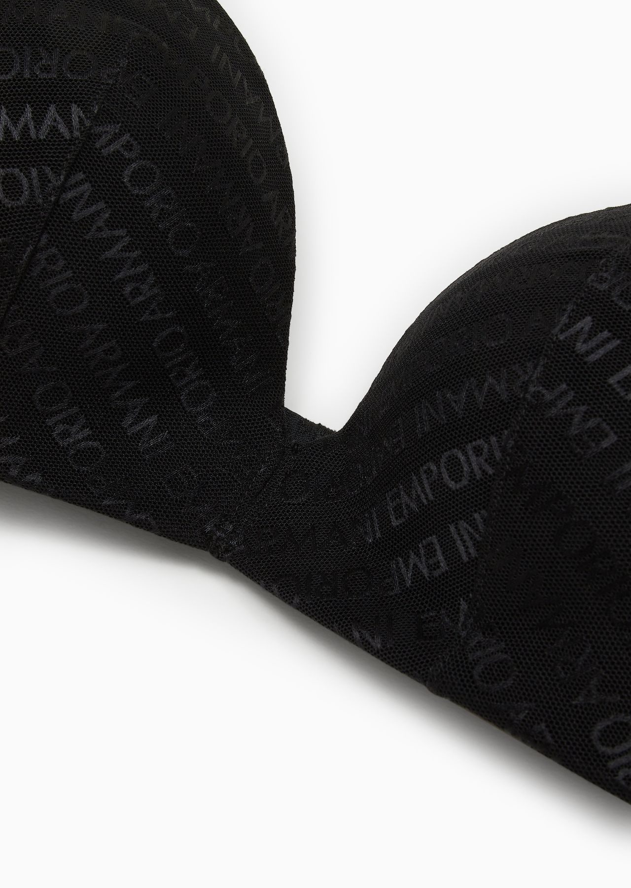 ASV padded triangle bra in recycled bonded mesh with all-over logo lettering - 4