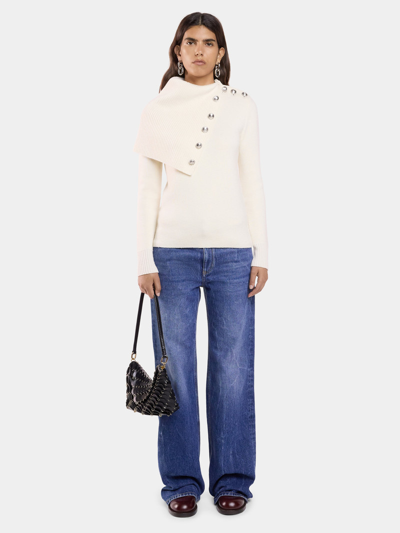 rabanne OFF WHITE SWEATER IN WOOL outlook