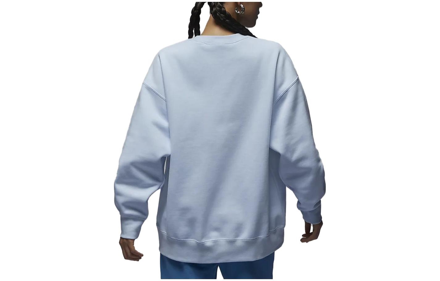 (WMNS) Air Jordan Fearless Fleece Sweatshirt Asia Sizing 'Light Blue' FV4021-423 - 3